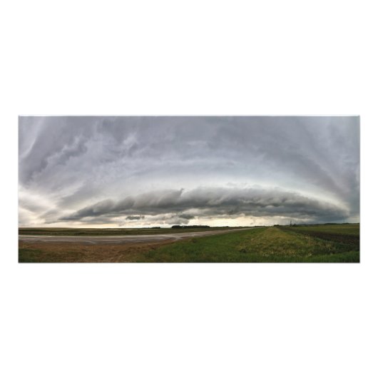Panorama's Shelf Cloud bij Vibank Sk Foto Afdruk (Voorkant)