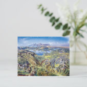Panoramic Drawing Of Yellowstone Briefkaart (Staand voorkant)
