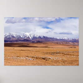 Panoramic of tibetan landscape poster