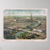 Panoramic View of Paris Exposition 1900 Poster (Voorkant)