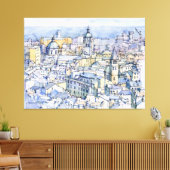 Panoramica di Genova Canvas Afdruk (Insitu (Woonkamer))