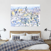 Panoramica di Genova Canvas Afdruk (Insitu (Slaapkamer))