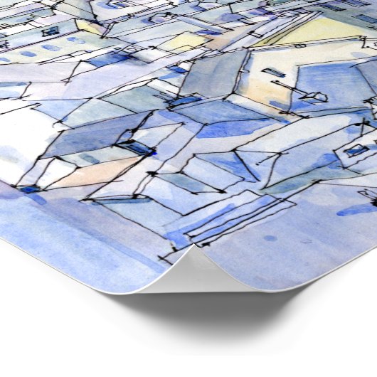 Panoramica di Genova Poster (Hoek)