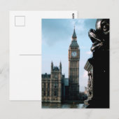 Panorámica Lonres Nublado Big Ben y Río Támesis Briefkaart (Voorkant / Achterkant)