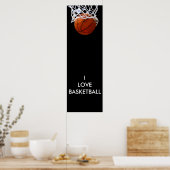 Panoramiek I Love Basketball Poster (Keuken)
