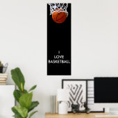 Panoramiek I Love Basketball Poster (Thuiskantoor)