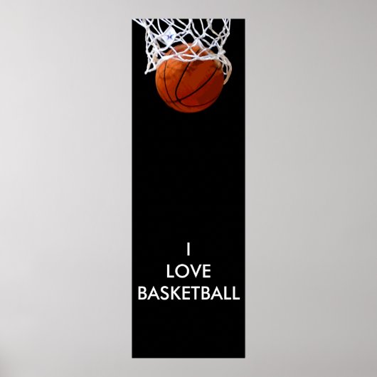 Panoramiek I Love Basketball Poster (Voorkant)