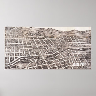  Panoramiek Reno 1907 Poster