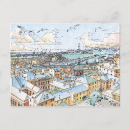 Panoramiek van Genua Briefkaart
