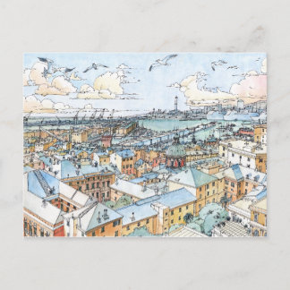 Panoramiek van Genua Briefkaart
