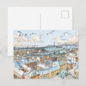 Panoramiek van Genua Briefkaart (Voorkant / Achterkant)