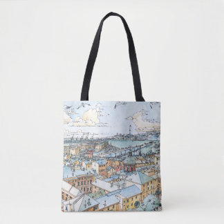 Panoramiek van Genua Tote Bag