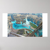Panoramiek van het Khalifa Park op de Burj Khalifa Poster (Voorkant)