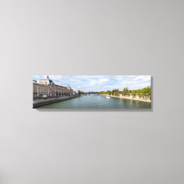 Panoramiek van Musee d'Orsay uit de Royal Pont - P Canvas Afdruk