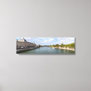 Panoramiek van Musee d'Orsay uit de Royal Pont - P Canvas Afdruk