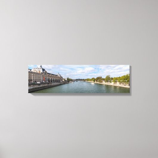 Panoramiek van Musee d'Orsay uit de Royal Pont - P Canvas Afdruk (Voorkant)