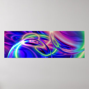Panoramisch Abstract Digitaal Kunst Poster