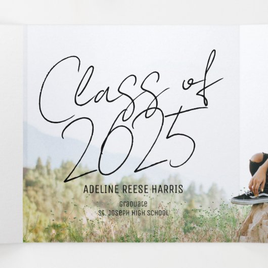 Panoramisch Afstuderen tri-Fold aankondiging (Binnenkant midden)