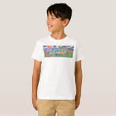 Panoramisch Amerikaans Retro Buiten T-shirt (Voorkant volledig)