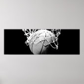 Panoramisch Basketball Closeup Poster (Voorkant)