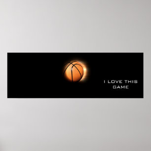 Panoramisch Basketball-Poster Poster