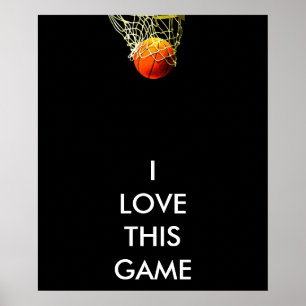 Panoramisch Basketball-Poster Poster