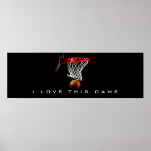 Panoramisch Basketball Poster waar ik van hou