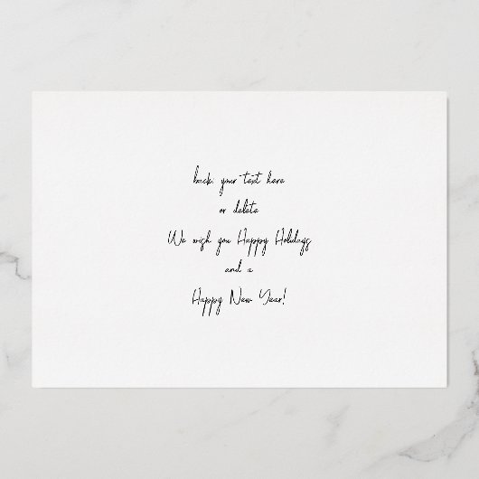 Panoramisch beeld H Foto - Winterstructuur Folie Uitnodiging (Achterkant)