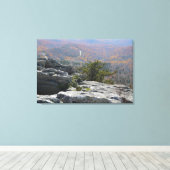 Panoramisch berggebied Overlook in het najaar Canvas Afdruk (Insitu (Houten vloer))