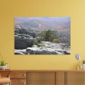 Panoramisch berggebied Overlook in het najaar Canvas Afdruk (Insitu (Woonkamer))