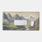 Panoramisch berglandschap bureaumat (Keyboard & Muis)