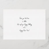 Panoramisch Chic H Foto - kerstboom Folie Uitnodiging (Achterkant)