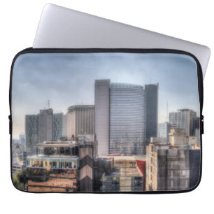 Panoramisch Cityscape van Mexico City Laptop Sleeve