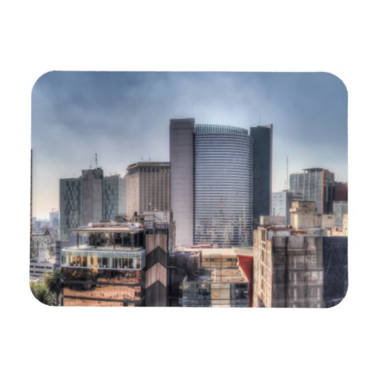 Panoramisch Cityscape van Mexico City Magneet (Horizontaal)