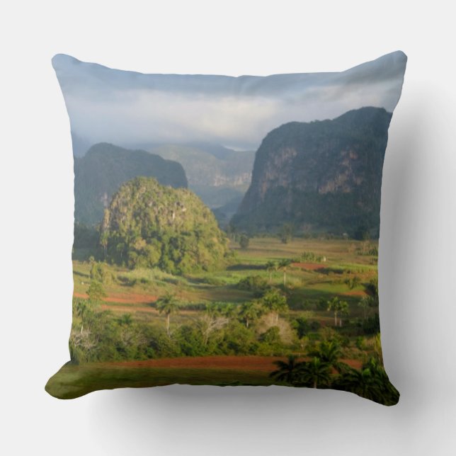 Panoramisch dal landschap, Cuba Kussen (Voorkant)