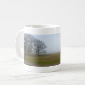 Panoramisch Heathland Hikingtrail in Fog Mok (Voorkant links)