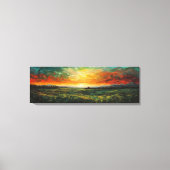 Panoramisch impressionistisch schilderij van zonso canvas afdruk (Voorkant)