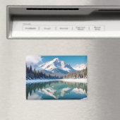 Panoramisch Landschap Bergen Lake Natuur rustig Magneet (Insitu (Vaatwasser))