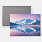 Panoramisch Landschap Bergen Lake Natuur rustig Magneet (Voorkant / Achterkant)