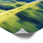 Panoramisch Landschap Bos Lake Natuur Rustig Poster (Hoek)
