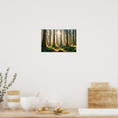 Panoramisch Landschap Bos Natuur Rustig landschap Poster (Keuken)