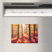 Panoramisch landschap Herfstbos Natuur rustig Magneet (Insitu (Vaatwasser))