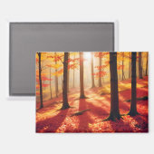 Panoramisch landschap Herfstbos Natuur rustig Magneet (Voorkant / Achterkant)