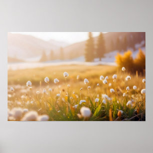 Panoramisch Landschap Meadow Natuur Rustig landsch Poster