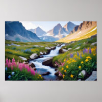 Panoramisch landschap Meadow Valley Natuur rustig