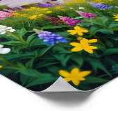 Panoramisch landschap Meadow Valley Natuur rustig Poster (Hoek)