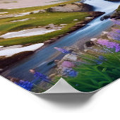 Panoramisch landschap Meadow Valley Natuur rustig Poster (Hoek)