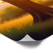 Panoramisch landschap Sunset Natuur Rustig landsch Poster (Hoek)