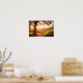 Panoramisch landschap Sunset Natuur Rustig landsch Poster (Keuken)