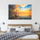 Panoramisch — Landschapsschilderdruk Canvas Afdruk (Insitu (Slaapkamer))